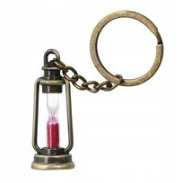 Różowy stylowy brelok do kluczy klepsydra zegar piaskowy dla zakochanych