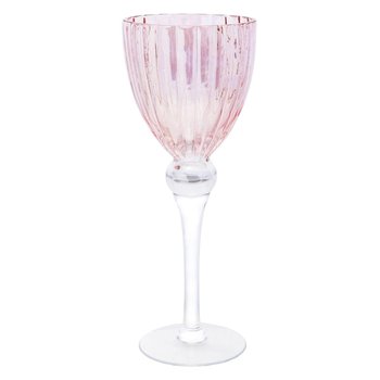 Różowy świecznik - kielich Leon 30 cm - Duwen