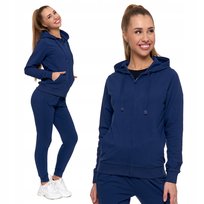 Rozpinana BLUZA DAMSKA Gładka Dresowa z Kapturem Klasyczna Wygodna MORAJ L