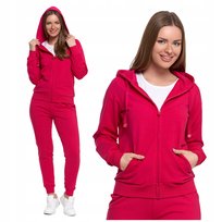 Rozpinana BLUZA DAMSKA Gładka Dresowa z Kapturem Klasyczna Wygodna MORAJ XL