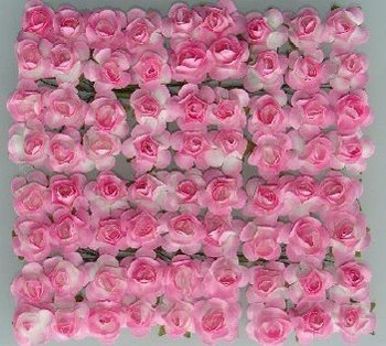 Różyczki Papierowe Dekoracyjne Różowe Ozdoba 72Szt - ABC