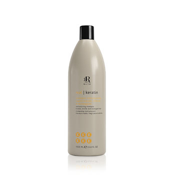 RR line Real Keratin Shampoo odbudowujący szampon do włosów zniszczonych 1000ml - Farouk