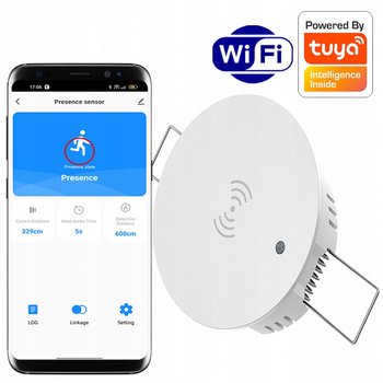 RTX Czujnik mikrofalowy sensor obecności WiFi TUYA Smart 230V sufitowy - RTX