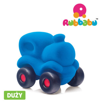 Rubbabu, zabawka sensoryczna Lokomotywa niebieska duża - Rubbabu