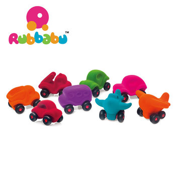 Rubbabu, zestaw 8 sensorycznych pojazdów  - Rubbabu