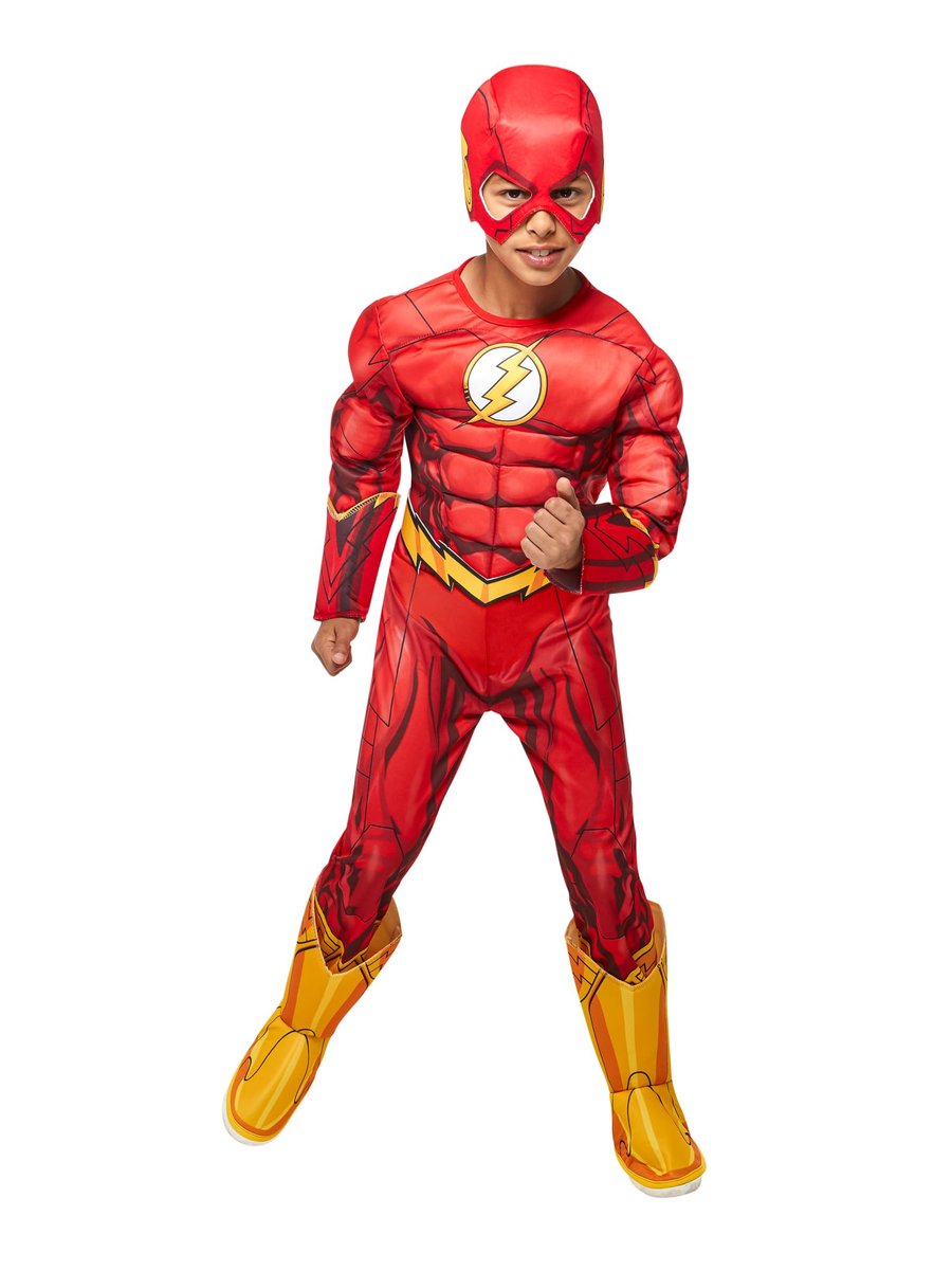 Rubie's Demi-masque officiel en plastique pour enfant DC The Flash Movie Flash Taille unique Rouge Halloween