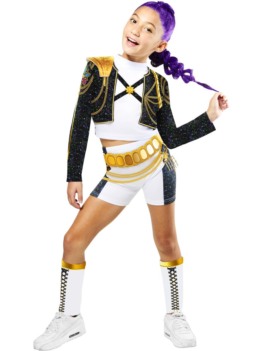 Rubies K-Pop Huntrix Rumi Kostuum – Officieel Gelicenseerd, Met Top, Sokken En Shorts, Voor Feestjes, Halloween En Cosplay