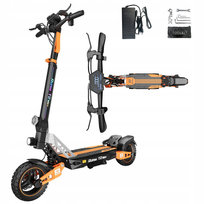 Ruitoo T2 MAX Elektryczna Hulajnoga Terenowa – Silnik 1000W, Prędkość 50 km/h, Bateria 48V 20.8Ah, Zasięg 55 km, 10'' Opony, Podwójne Zawieszenie, Hamulce Tarcze