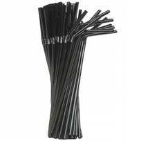 Rurki (słomki) łamane wielokrotnego użytku, czarne 5x210 mm 50 szt. Inna marka