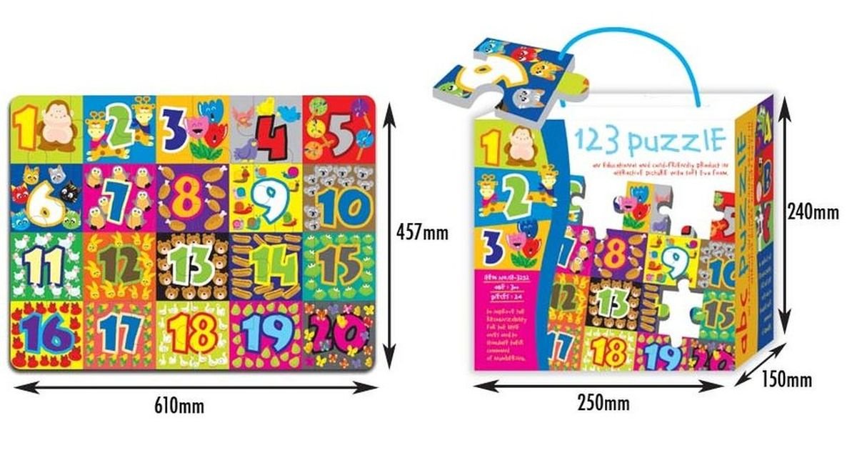 Russell, puzzle podłogowe Cyferki