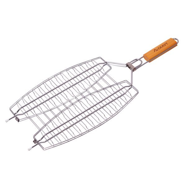 Ruszt do grillowania ryb SKAUT, srebrny, 36x25x2 cm