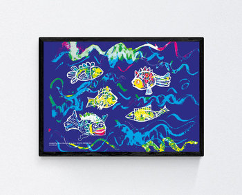 rybki plakat dla dzieci, 21 x 30 cm - Annasko