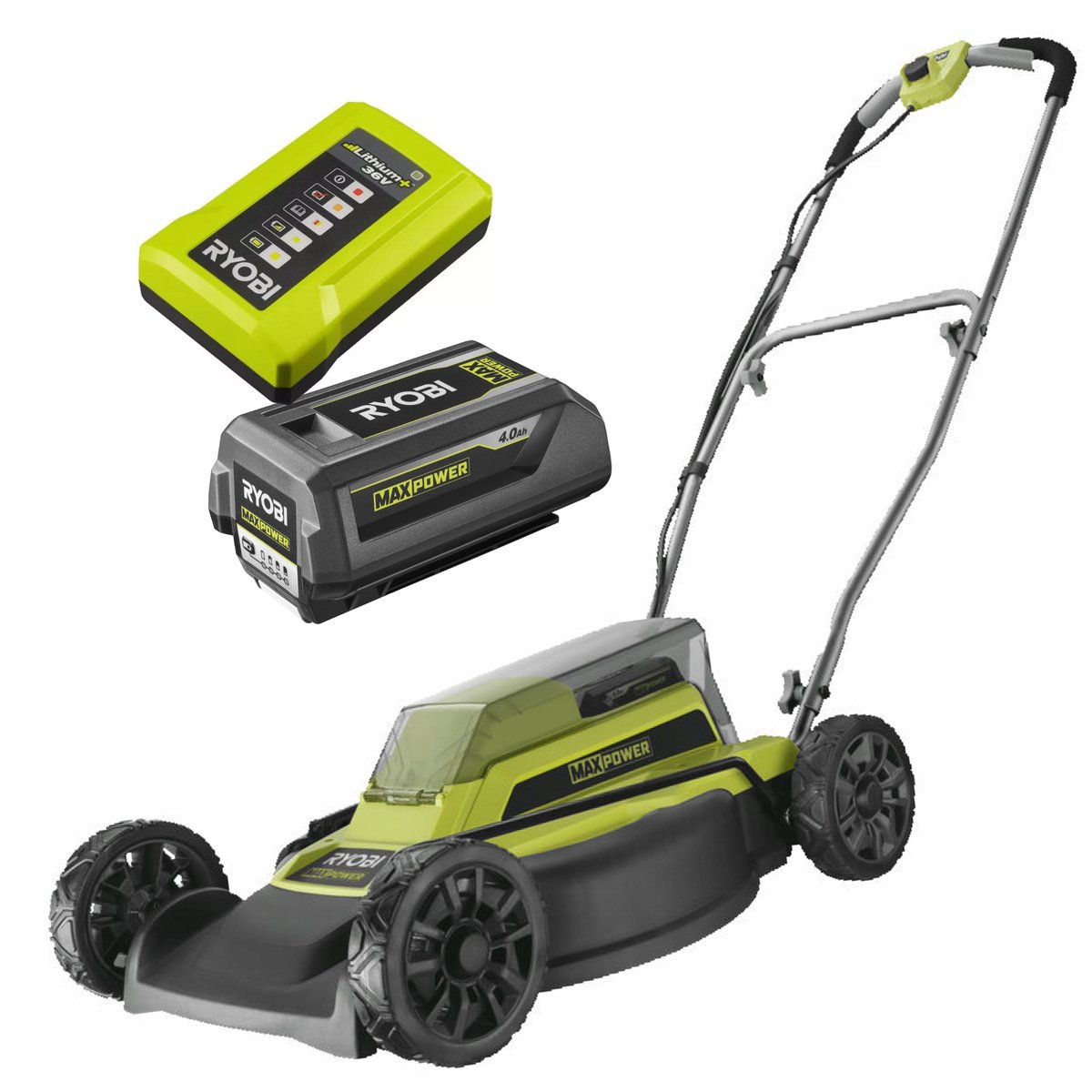 RYOBI KOSIARKA AKUMULATOROWA 46CM DO TRAWY 36V RY36LMM46A +4AH REGULACJA