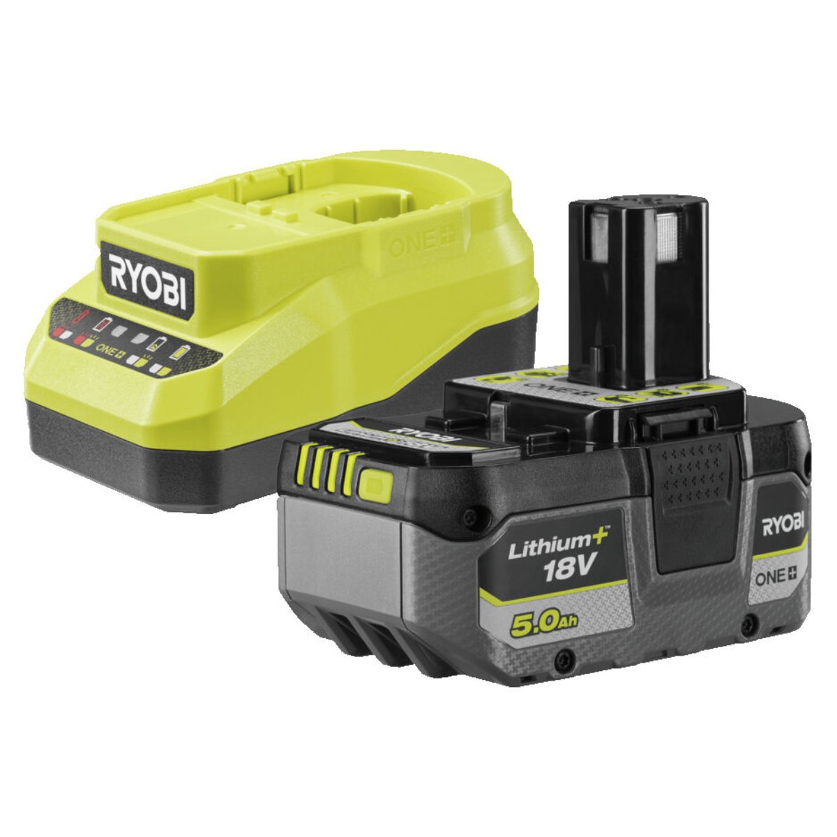 RYOBI ZESTAW AKUMULATOR RB18L50 18V 5,0AH + ŁADOWARKA 2A RC18120A-150
