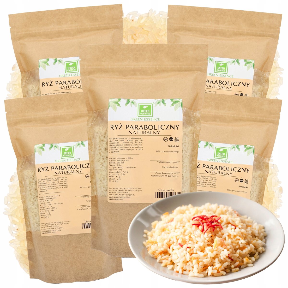 RYŻ PARABOILED PARABOLICZNY 5kg naturalny dieta jakość obłuszczony ...