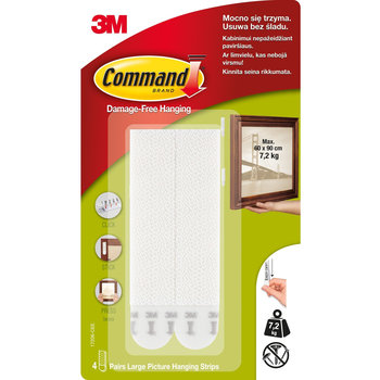 Rzepy COMMAND do wieszania obrazów 2szt. duże 17206 UU009713718 3M - COMMAND