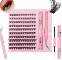 Rzęsy Bondingowe 120 Szt Bonding Lash Zestaw Diy Sztuczne + Akcesoria Klej VIVIANAN