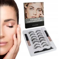 Rzęsy Magnetyczne 7X Długie + Pęseta + 2X Eyeliner Pro