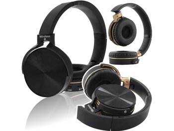 S��uchawki Nauszne Bezprzewodowe Bluetooth Lekkie Mp3 Radio Sk��adane Gaming Czarny - PrzydaSie.pl