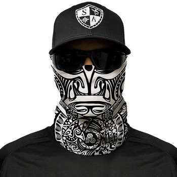 SA Co. Chusta Wielofunkcyjna Face Shield™ Polynesian Tribal Black & White - SA Co.