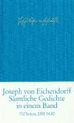 Sämtliche Gedichte und Versepen Von Eichendorff Joseph