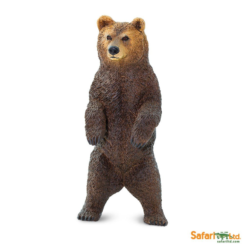 Safari Ltd 181729 Niedźwiedź Grizzly stojący 5x10,75cm - Safari