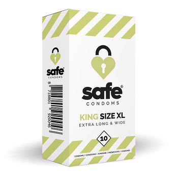 Safe - Condoms King Size Xl Extra Long & Wide (10 Pcs) - Safe