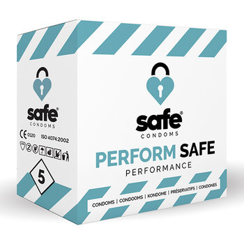 Safe - Condoms Perform Safe Performance, Prezerwatywy, (5 Pcs) - Inna marka