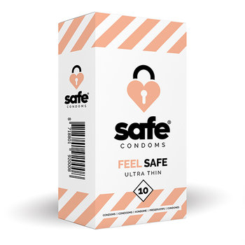 Safe, Feel Ultra Thin, Prezerwatywy, 10 szt. - Safe