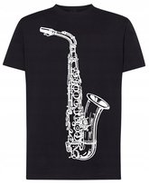 Saksofon Męski T-shirt Muzyk Modny Lato Rozm.XXL