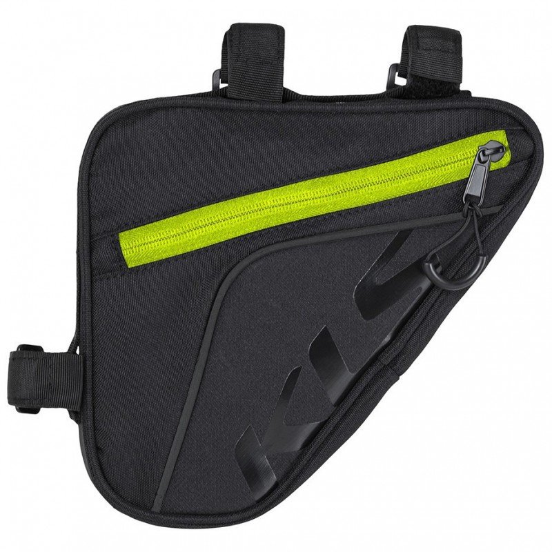 Sakwa pod siodło KELLYS KLS trojkątna WEDGE ECO /lime/ czarno-zielona neon, bikepacking