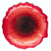 Salaterka Szklana Czerwona 30 Cm Mak Villa Italia