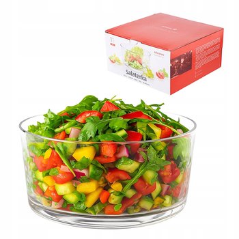 Salaterka szklana na sałatkę owoce miska prosta Edwanex 24 cm 3 l - Edwanex