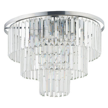 Salonowy plafon glamour Cristal 7628 okrągła lampa sufitowa srebrna - Nowodvorski