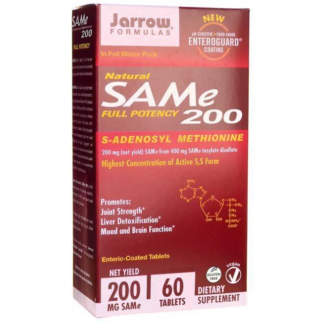 Фото - Вітаміни й мінерали Jarrow Formulas Suplement diety, SAMe  (60 tabl.)