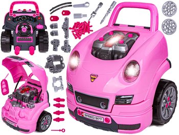 Samochód Auto Silnik Do Skręcania Warsztat Dla Dziewczynki Różowe Porsche - PakaNiemowlaka