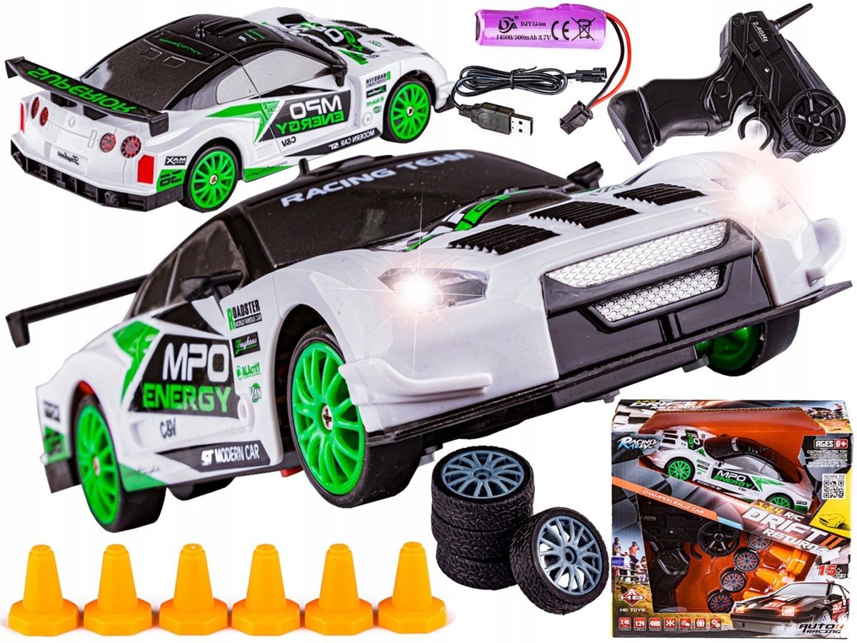 BIAOQINBO RC Drift Auto 1:24 - 4WD Mit LED, 20km/h Für Kinder Ab 8