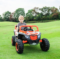 Samochód na akumulator, elektryczny UTV dla dzieci, 12V zabawkowy UTV, 4WD elektryczny samochód z pilotem / funkcją kołysania / dla chłopców i dziewczynek w wieku 3-6 lat