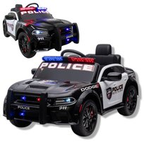 Samochód Policyjny DODGE SRT POLICE Auto na akumulator dla dziecka Pojazd Policja Światła Megafon 4 biegi Zabawka Prezent