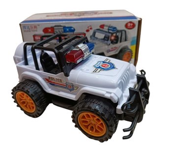 Samochód Terenowy Jeep Policja Na Baterie-Światło Dźwięk 5213 - BIGTOYS