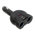 Samochodowy rozdzielacz gniazda zapalniczki 12-24V | 52W | 2.4A |2xUSB | USB QC 3.0 | USB-C PD | 2xgniazdo zapalniczki - Qoltec