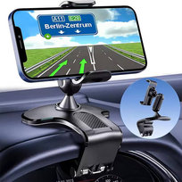 Samochodowy UCHWYT na Telefon Tablet uniwersalny 360 stopni reg. czarny AP27 Aptel