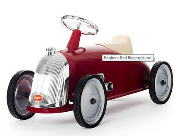 Samochodzik jeździk metalowy  dla dzieci Baghera  Rider, XL, czerwony - Baghera