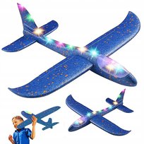 Samolot Styropianowy Styropianu 47Cm Świecący Led Szybowiec Rzutka Duży VERK GROUP