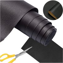 Samoprzylepna Eko Skóra Skaj Tapicerski Łaty Czarn