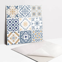 Samoprzylepne Kafle do Kuchni - Ornamentalna mozaika, 30x30 cm - 9 sztuk