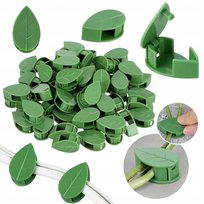 SAMOPRZYLEPNE KLIPSY LISTKI DO PODPORY ROŚLIN X 10 SZT ZAPINKA ŁODYG KABLI