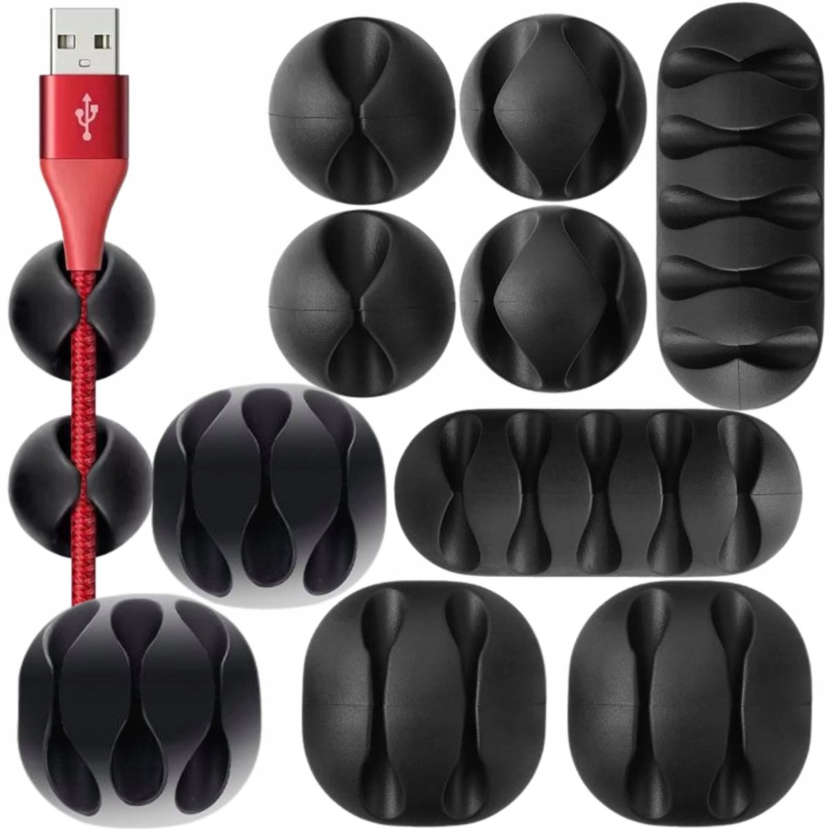 Samoprzylepny Organizer Uchwyt Do Kabli Przewodów WOBELL Sklep