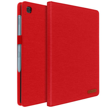 Samsung Galaxy Tab S6 Lite Flip Etui z Funkcją Podstawki i Portfelem - Czerwone - Avizar