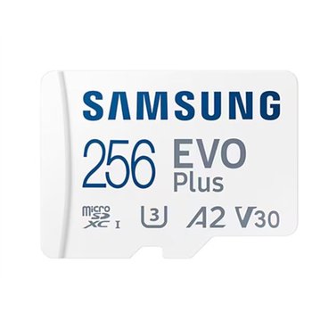 Samsunga | Karta microSD | EVO Plus | 256 GB | Karta pamięci microSDXC | Pamięć flash klasy U3, V30, A2 - Samsung